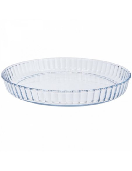 FUENTE REDONDA ONDULADA BOROSILICATO 28x3,5cm 480528 IBILI