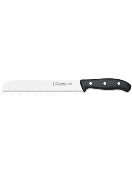CUCHILLO PAN 20cm MANGO POLIPROPILENO 0958 3 CLAVELES
