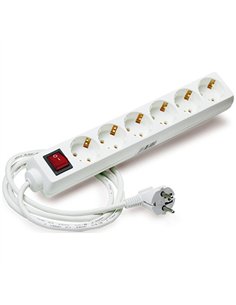 BASE MULTIPLE 6 TOMAS INTERRUPTOR CABLE 1,4mt 811609 TAYG 2