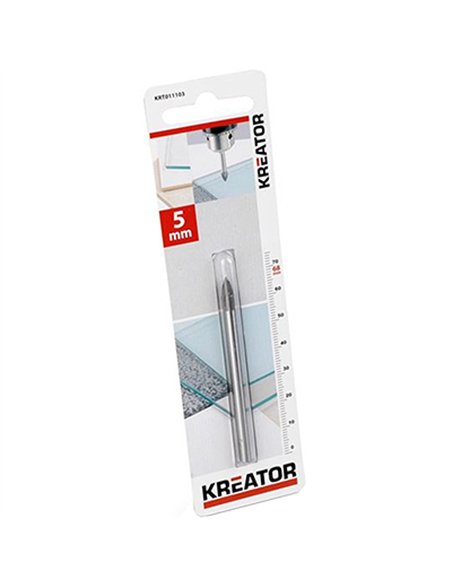BROCA PARA CRISTAL Y CERAMICA 5x68mm 011103 KREATOR