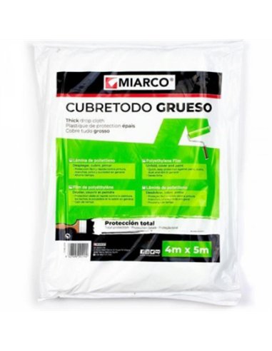 CUBRETODO PLASTICO 4x5mt GRUESO MIARCO