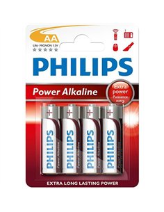 BLISTER 4 PILAS LR06 AA 4BP POWER ALKALINE PHILIPS 2