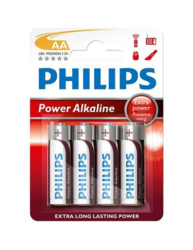 BLISTER 4 PILAS LR06 AA 4BP POWER ALKALINE PHILIPS