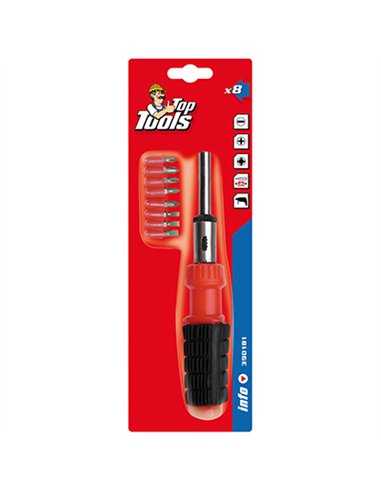 DESTORNILLADOR CARRACA 8 PUNTAS 220mm 39D181 TOP TOOLS