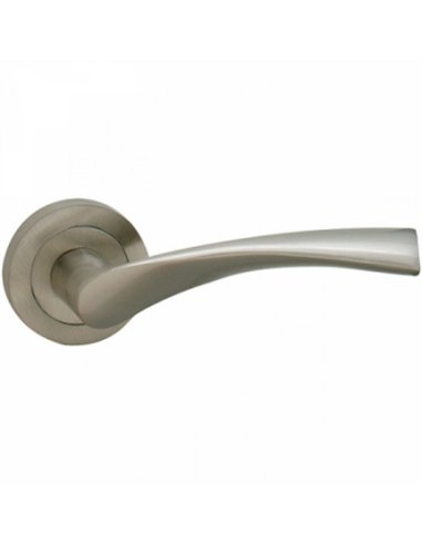 JUEGO MANIVELA ROSETA 50mm NIQUEL SATIN OLAS ZEUS EQ-R150