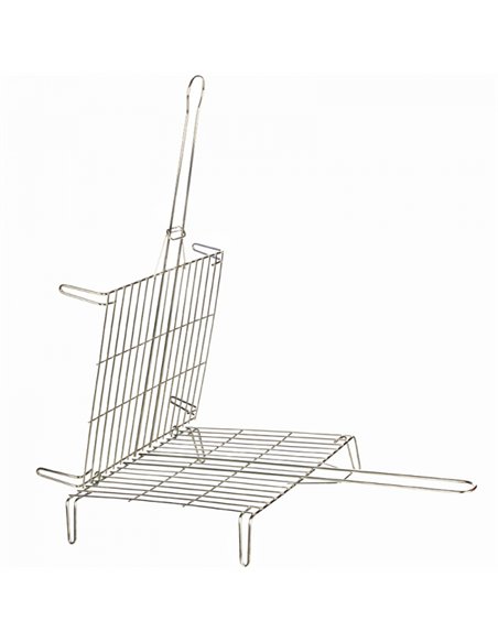 PARRILLA DOBLE ESTAÃ‘ADA 30x35cm CROMO 3