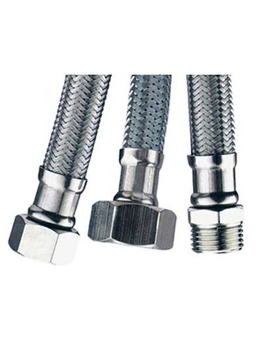 Conexion latiguillo calentador inox 35cm m-h 1/2 14206
