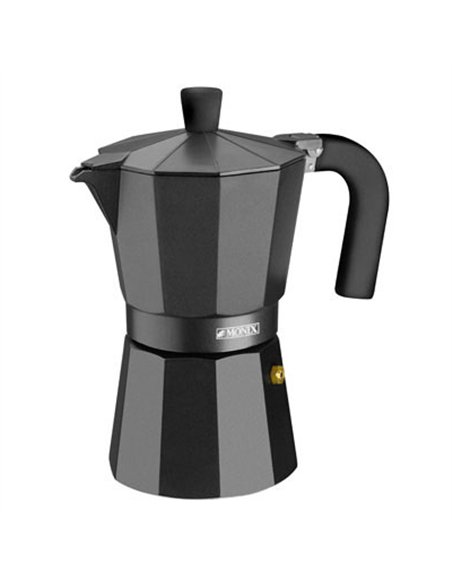 CAFETERA ALUMINIO NEGRA VITROCERAMICA 6T. MONIX