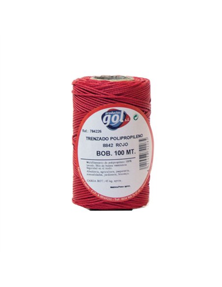 BOBINA 50mt CUERDA ALBAÃ‘IL ROJA 784216