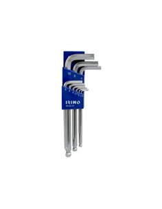 JUEGO 9 LLAVES ALLEN LARGAS BOLA 1,5-10mm CLIP 48-9C-H IRIMO