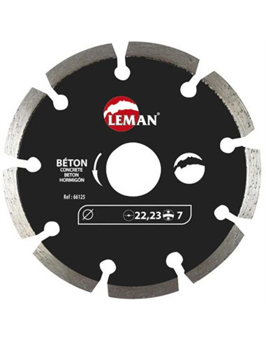 DISCO DIAMANTE GENERAL OBRA 115mm SEGMENTADO 66115 LEMAN