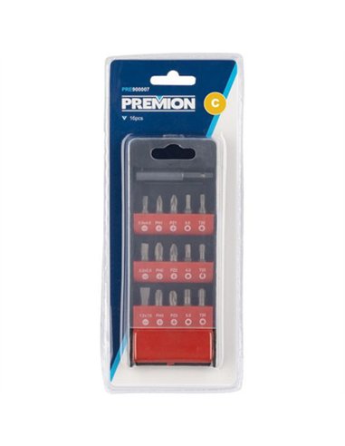 JUEGO 15 PUNTAS ATORNILLAR PH-PZ-TORX-HEX PRE90007 PREMION