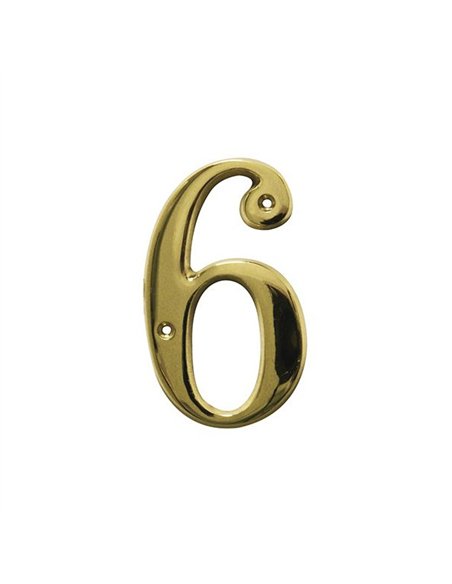 Numero 6 laton 10cm 2675 amig