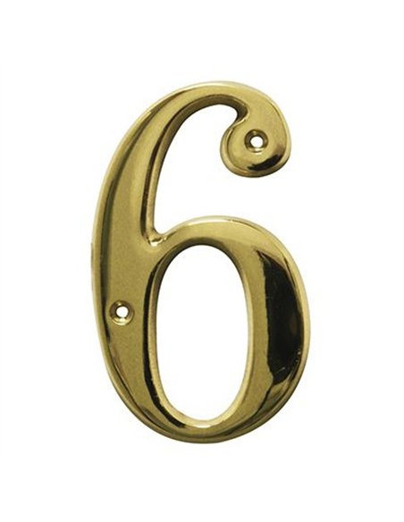 Numero 6 laton 10cm 2675 amig