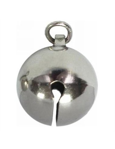 BOLSA 20 CASCABELES LATON NIQUELADO CON ANILLA 13mm