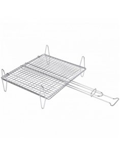 PARRILLA DOBLE PESCADO 50x50cm ZINCADA 2594 SAUVIC 2