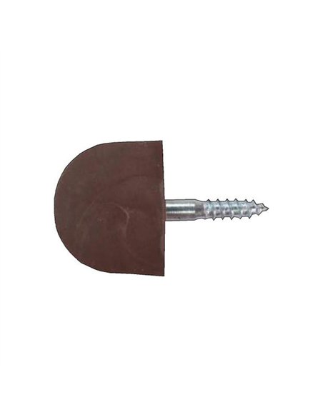 CAJA 100 SOPORTE ESTANTE VITRINA PLAST. MARRON 14mm