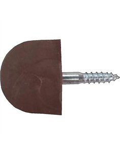 CAJA 100 SOPORTE ESTANTE VITRINA PLAST. MARRON 14mm 2