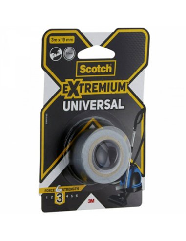 CINTA AMERICANA PLATA UNIVERSAL 3m x19mm 2904193S SCOTCH 3M
