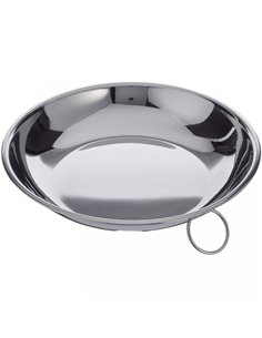 Plato camping inox con anilla 22cm 714522 ibili