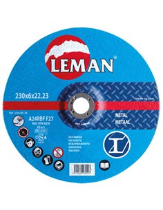 Disco pulido desbaste acero 230x6mm 236.00.25 leman 2