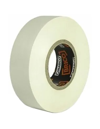 PAQ. 10 ROLLOS CINTA AISLANTE BLANCA 19mm x20mt MIARCO