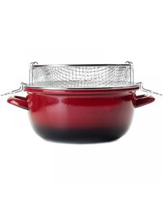 FREIDORA C/CESTILLO ACERO ESMALTADO 24cm 931624 IBILI
