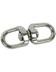 Torniquete doble giratorio niquelado 80mm 2