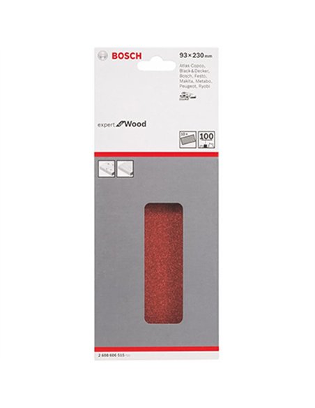 SET 10 HOJAS LIJA 93x230mm G120 BOSCH
