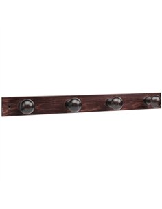 PERCHA MADERA OSCURA 4 POMOS 3774-0- INOFIX 2