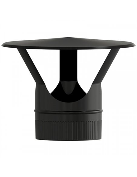 SOMBRERETE CHINO 120mm LACADO NEGRO