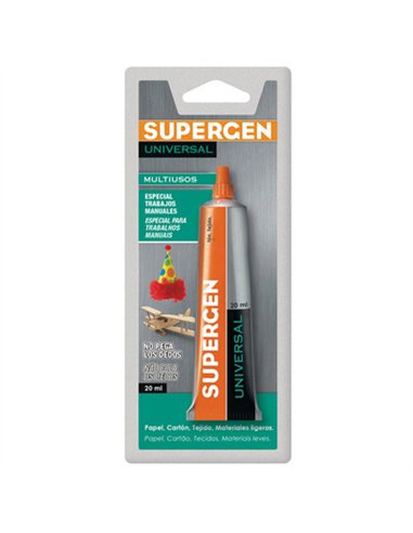 TUBO PEGAMENTO UNIVERSAL TRANSPARENTE 20ml 62602 SUPERGEN