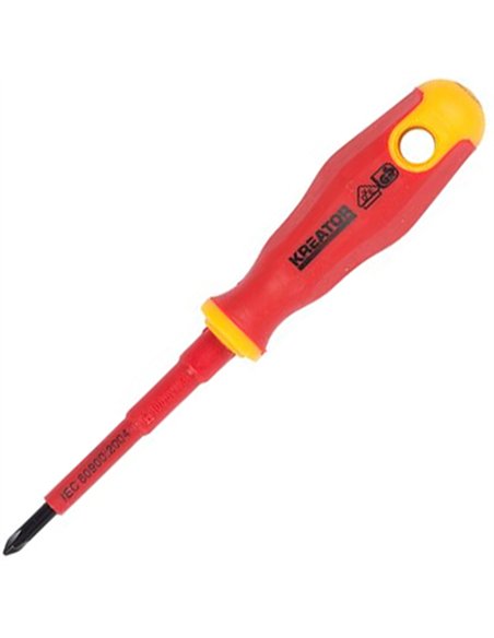 Destornillador cruz aislado 1.000v ph 1x80 402202 kreator