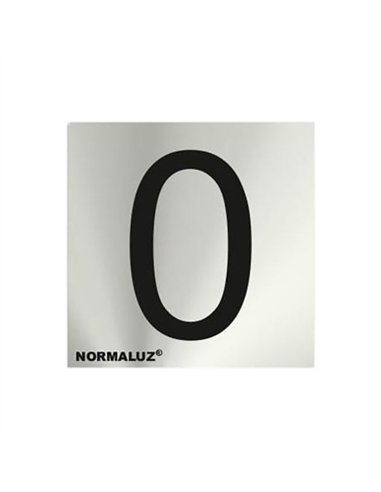 Señal numero 0 acero inox adhesivo 5cm rd717170