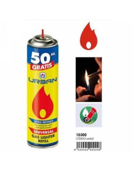CARTUCHO GAS 250ml BUTANO PARA SOPLETE COCINA-ENCENDEDOR URBAN