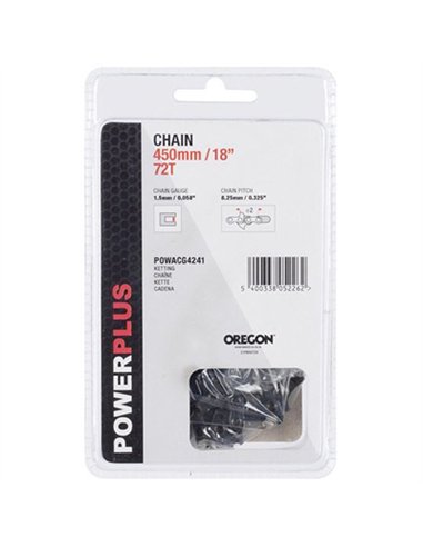 RECAMBIO CADENA MOTOSIERRA 45cm POWACG4241 POWERPLUS OREGON