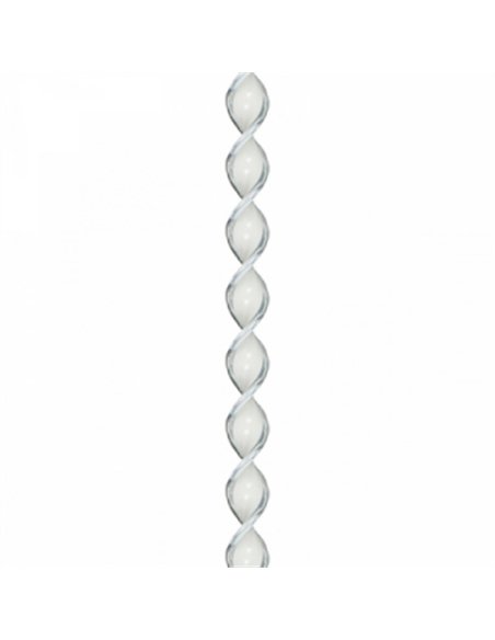 CORTINA PUERTA 90x210cm CORDON ESPIRAL nÂº7 TRANSP.-BLANCA