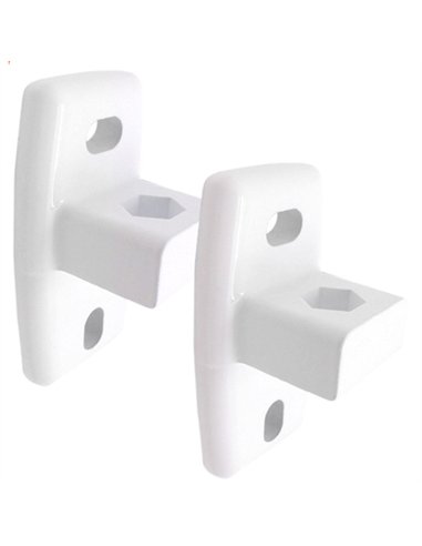 JUEGO 2 SOPORTE PARED TOLDO BLANCO 10433 MICEL