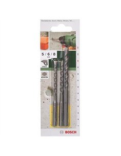 JUEGO 3 BROCAS PARED UNEO 5-6-8mm BOSCH 2