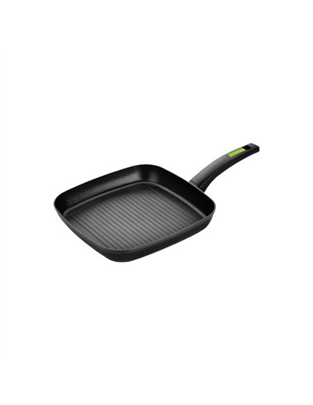 GRILL ASAR ONDULADO ALUMINIO 28x28cm GREEN MONIX