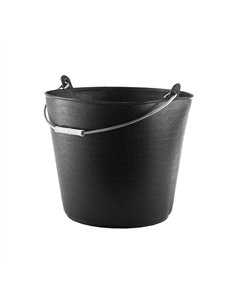 Cesto plastico negro asa metal 26lt cap26am plasvidavi