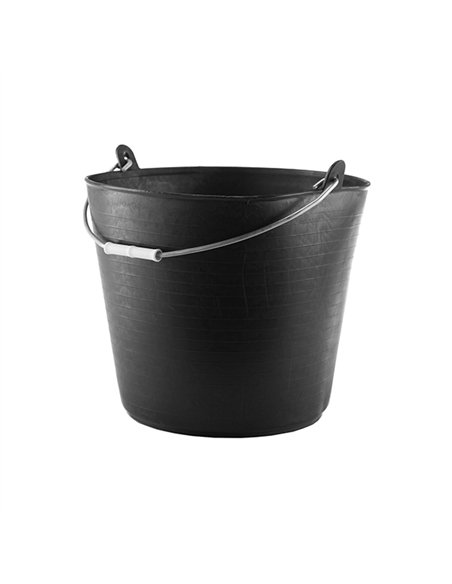 CESTO PLASTICO NEGRO ASA METAL 26lt CAP26AM PLASVIDAVI
