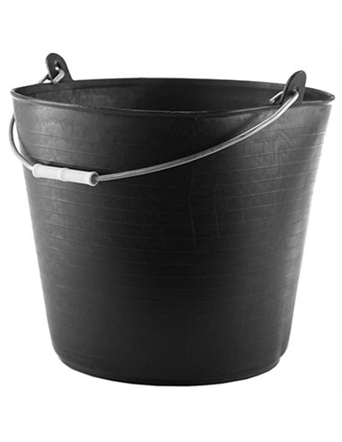 CESTO PLASTICO NEGRO ASA METAL 26lt CAP26AM PLASVIDAVI