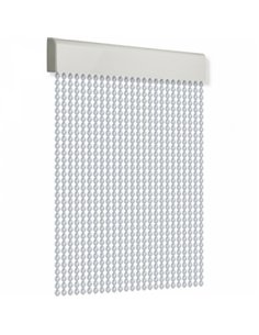 CORTINA PUERTA 120x210cm CORDON ESPIRAL nº9 TRANSPARENTE 2