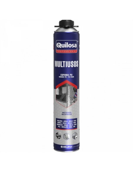 ESPUMA POLIURETANO PISTOLA 670ml MULTIUSOS QUILOSA