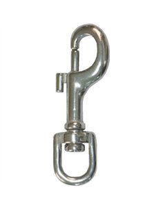 LLAVERO MOSQUETON ZAMAK NIQUELADO 83mm 2