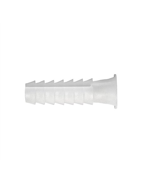 Blister 15 taco blanco plastico estriado 7mm