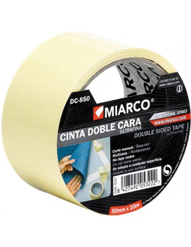 ROLLO CINTA PEGAR DOBLE CARA 10mt x5cm DC-850 MIARCO