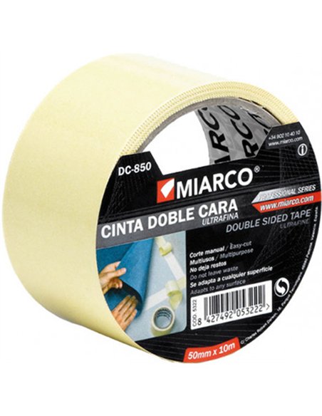 ROLLO CINTA PEGAR DOBLE CARA 10mt x5cm DC-850 MIARCO