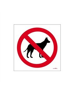 Señal adh. Prohibido perro 10x10cm rd46633
